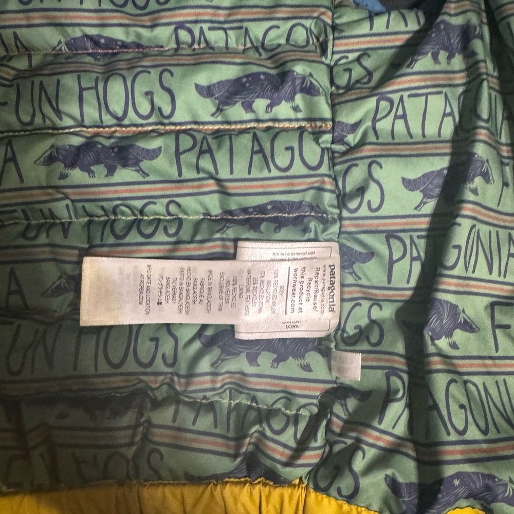 Patagonia Kids' Blue, Orange, and Yellow Vest - Picture 3 of 5